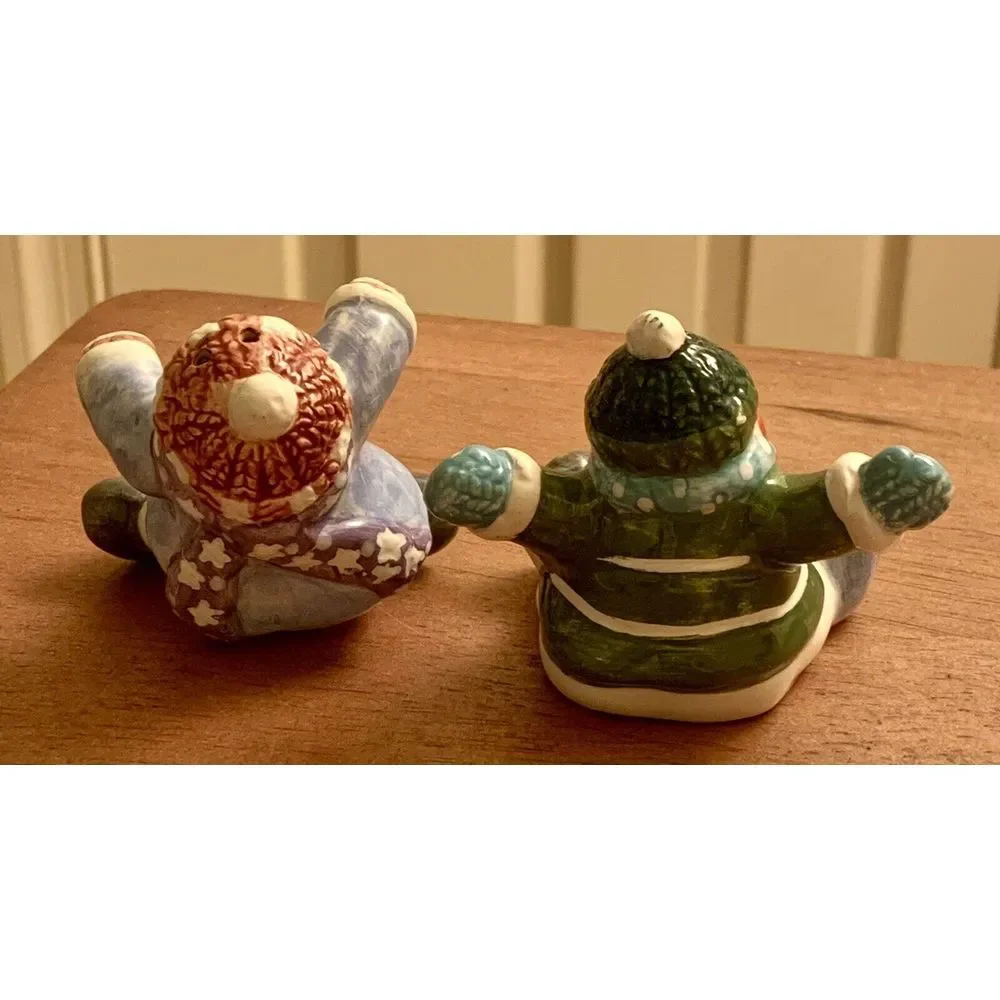 Vintage Winter‎ Snowman Salt & Pepper Shakers